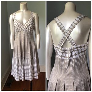 Calvin Klein polka dots crisscross straps dress 8